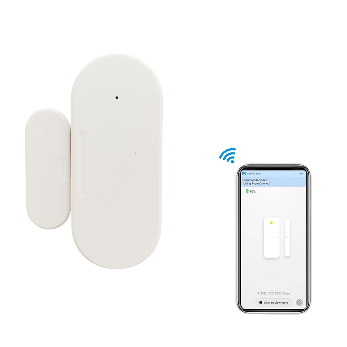 LB-DSA01 Tuya Smart WiFi Door Sensor Open Compatible with Amazon Alexa, Google Assistant