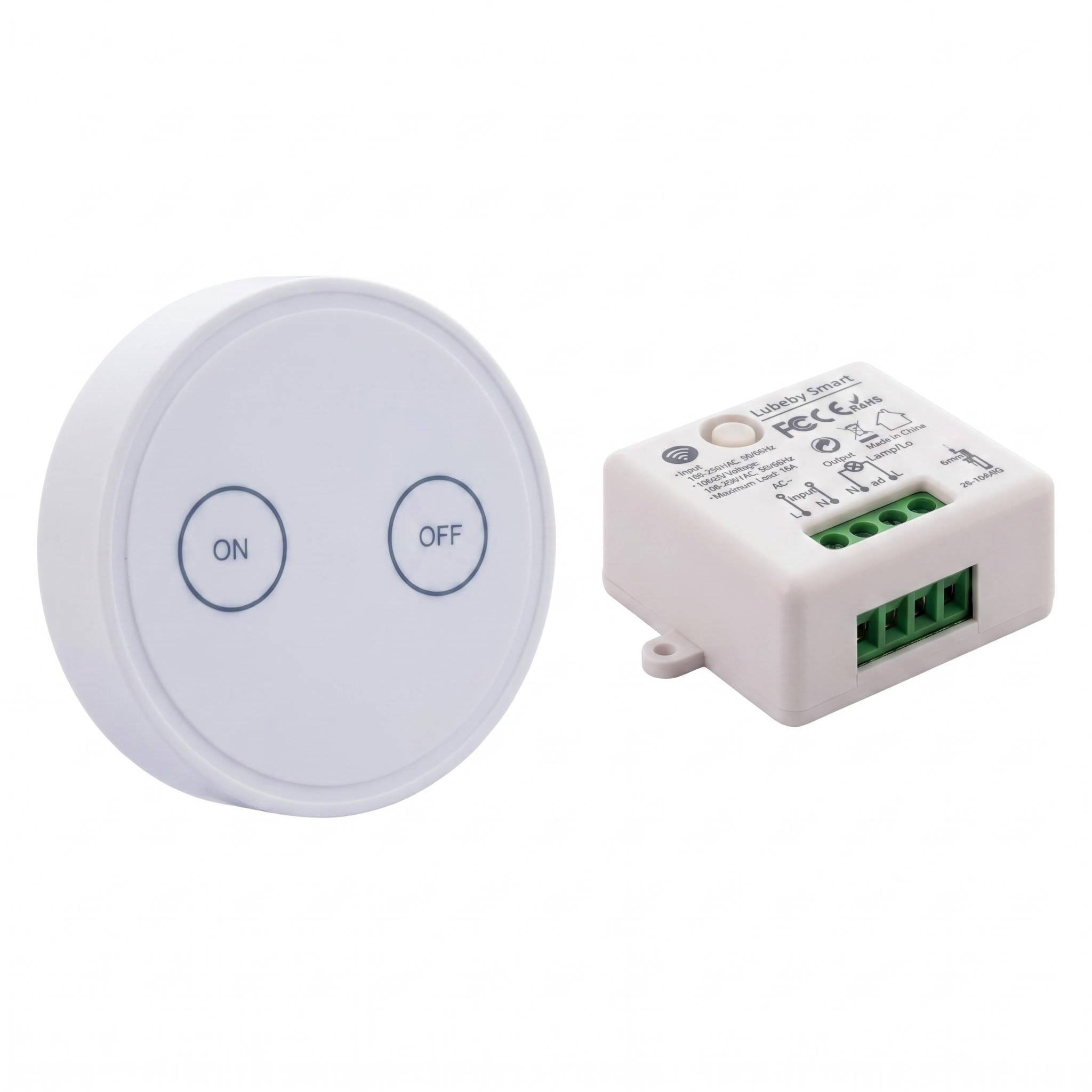LB-SW01 Wireless Touch Light Control Switch – FSK Modulation, Magnetic Wall-Mount Remote for Lamp, Fan, Socket 